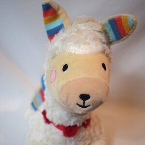 2019 FAO Schwarz 11 inch  Llama Alpaca Plush with Rainbow Blanket